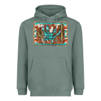 Sage cactus cowhide serape Heavyweight Hoodie - AdoDesignShop