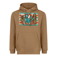 Toasted Coconut cactus cowhide serape Heavyweight Hoodie - AdoDesignShop