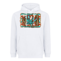 White cactus cowhide serape Heavyweight Hoodie - AdoDesignShop