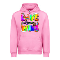 Fuchsia Pink love always wins Urban Hoodie - LillyAllenDesigns