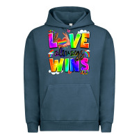Pigment Midnight Navy love always wins Urban Hoodie - LillyAllenDesigns