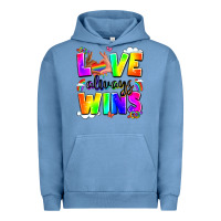 Pigment Pebble Blue love always wins Urban Hoodie - LillyAllenDesigns
