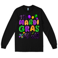 Black it's mardi gras y'all Long Sleeve Tee - FaDigitalArtStudio