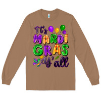 Toasted Coconut it's mardi gras y'all Long Sleeve Tee - FaDigitalArtStudio