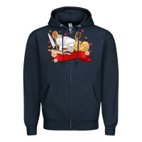 Navy personalized chef tools kopyası Zipper Hoodie - JahusDesignShop