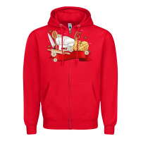 Red personalized chef tools kopyası Zipper Hoodie - JahusDesignShop