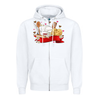White personalized chef tools kopyası Zipper Hoodie - JahusDesignShop