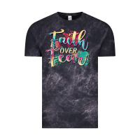 Cloud Black faith over fear Vintage Tee - Zillion Design Studio