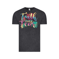 Vintage Black faith over fear Vintage Tee - Zillion Design Studio