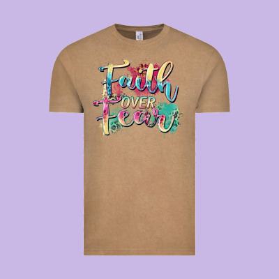 Faith Over Fear Vintage Tee Designed By Zillion Design Studio