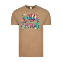 Vintage Coffee faith over fear Vintage Tee - Zillion Design Studio