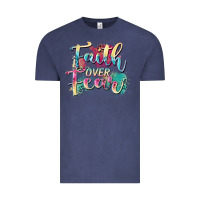 Vintage Denim faith over fear Vintage Tee - Zillion Design Studio