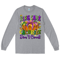 Heather Grey king cake calories don't count Long Sleeve Tee - FaDigitalArtStudio