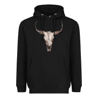 Black bullskull Heavyweight Hoodie - Artiststas