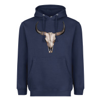 Navy bullskull Heavyweight Hoodie - Artiststas