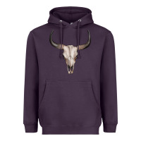 Plum bullskull Heavyweight Hoodie - Artiststas