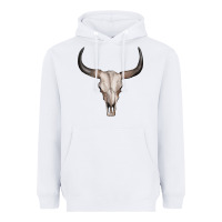 White bullskull Heavyweight Hoodie - Artiststas