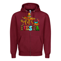 Burgundy let's fiesta Zipper Hoodie - AdoDesignShop
