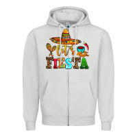 Dove Grey let's fiesta Zipper Hoodie - AdoDesignShop