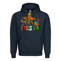 Navy let's fiesta Zipper Hoodie - AdoDesignShop