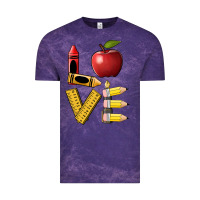 Cloud Purple love teacher Vintage Tee - BarkalooDesign