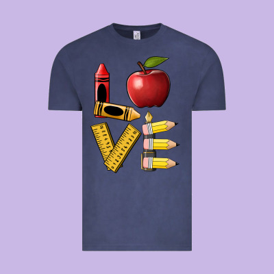 Love Teacher Vintage Tee Designed By Barkaloodesign