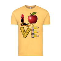 Vintage Mustard love teacher Vintage Tee - BarkalooDesign