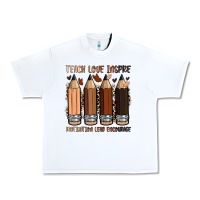 White teach love inspire motivation lead encourage Urban Heavy Tee - Zillion Design Studio