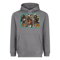 Storm bucking bronco rodeo revolver western background Heavyweight Hoodie - AdoDesignShop