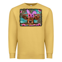 Antique Gold easter floral leopard cow Premium Sweatshirt - Jasminsmagicworld