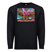 Black easter floral leopard cow Premium Sweatshirt - Jasminsmagicworld