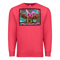 Cardinal easter floral leopard cow Premium Sweatshirt - Jasminsmagicworld