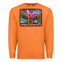 Carrot easter floral leopard cow Premium Sweatshirt - Jasminsmagicworld