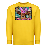 Lemon easter floral leopard cow Premium Sweatshirt - Jasminsmagicworld