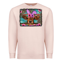 Pale Pink easter floral leopard cow Premium Sweatshirt - Jasminsmagicworld