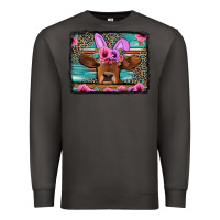 Smoke easter floral leopard cow Premium Sweatshirt - Jasminsmagicworld