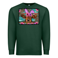 Sports Green easter floral leopard cow Premium Sweatshirt - Jasminsmagicworld