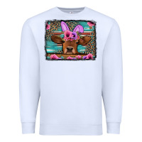 White easter floral leopard cow Premium Sweatshirt - Jasminsmagicworld