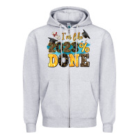 Heather Grey i m like 2023 done Zipper Hoodie - AdoDesignShop