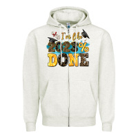 Oatmeal Heather i m like 2023 done Zipper Hoodie - AdoDesignShop