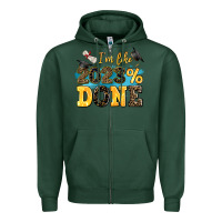 Sports Green i m like 2023 done Zipper Hoodie - AdoDesignShop