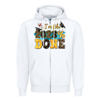 White i m like 2023 done Zipper Hoodie - AdoDesignShop
