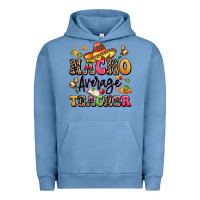 Pigment Pebble Blue nacho average teacher Urban Hoodie - LillyAllenDesigns