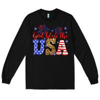 Black God bless the USA Long Sleeve Tee - Neo Western
