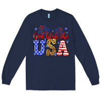Navy God bless the USA Long Sleeve Tee - Neo Western