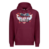 Burgundy American junkie Premium Hoodie - NancyCooperArtShop