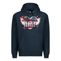 Navy American junkie Premium Hoodie - NancyCooperArtShop