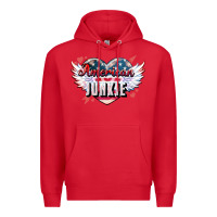 Red American junkie Premium Hoodie - NancyCooperArtShop