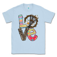 Dusty Blue Love crown of thorns Easter Day Classic Tee - CowGirlArtShop