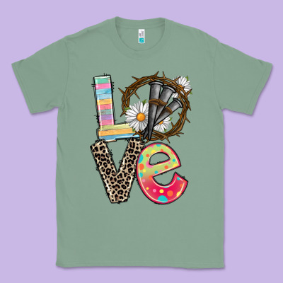 Love Crown Of Thorns Easter Day Classic Tee Designed By Cowgirlartshop